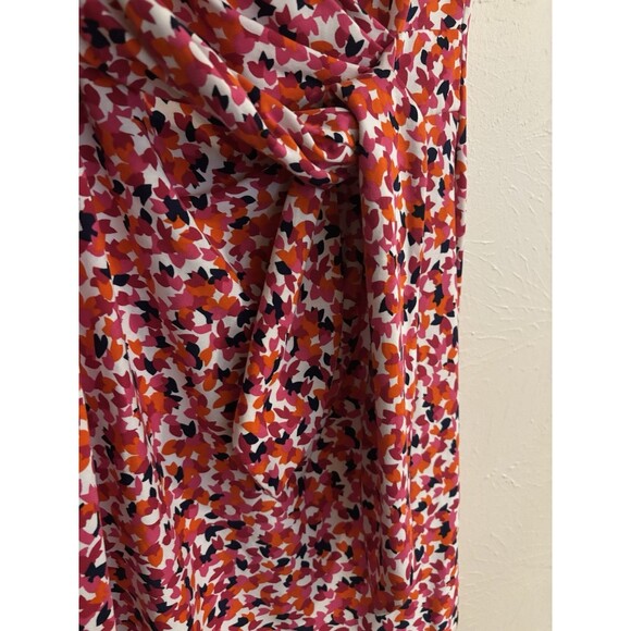Diane Von Furstenberg Dress 0 Geometric Floral Cotton Silk Blend Office Work - Picture 4 of 6